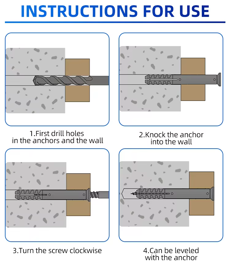 ZJB Fastener -Wall Plug use Instruction